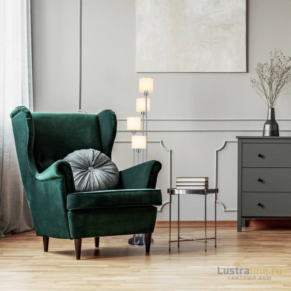 Торшер Escada Denver 1109/4 Chrome/Beige УЦ