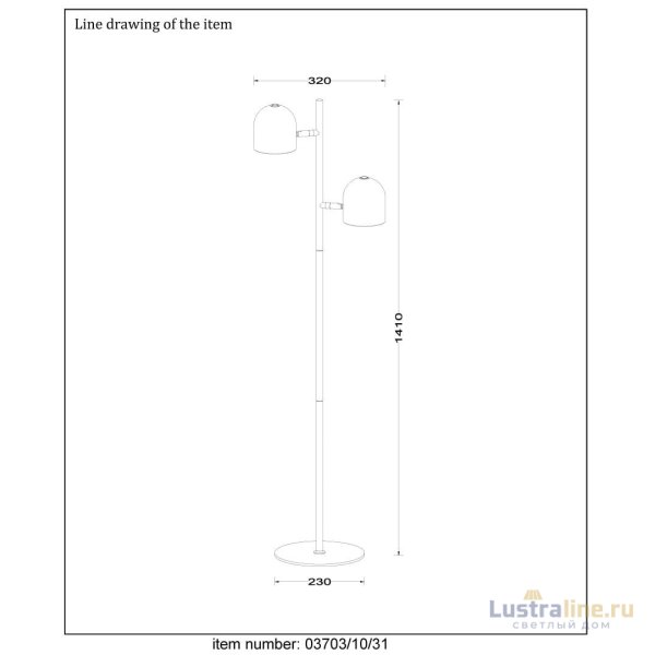 Торшер Lucide Skanska 03703/10/30 Торшер Lucide Skanska 03703/10/30