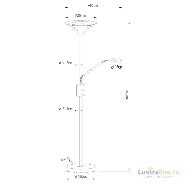 Торшер Arte Lamp Duetto A4329PN-2SS Торшер Arte Lamp Duetto A4329PN-2SS