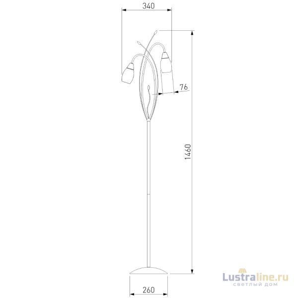 Торшер Eurosvet 22080/2F хром