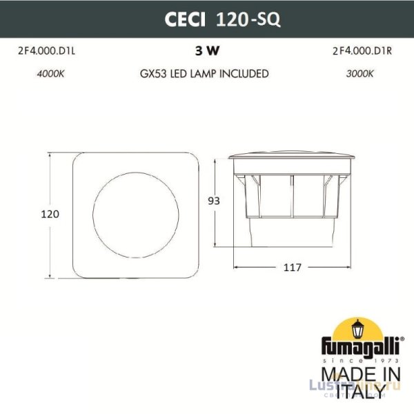 Тротуарный светильник Fumagalli 2F4.000.000.AXG1L