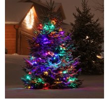 Светодиодная нить Eurosvet 400-101 мульти с эффектом мерцания 10м IP65 Светодиодная нить Eurosvet 400-101 мульти с эффектом мерцания 10м IP65