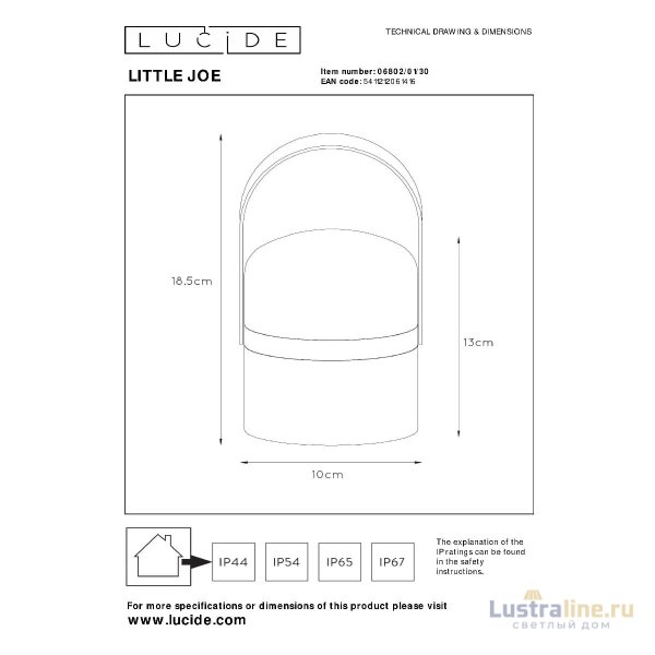 Настольная лампа Lucide Little Joe 06802/01/30