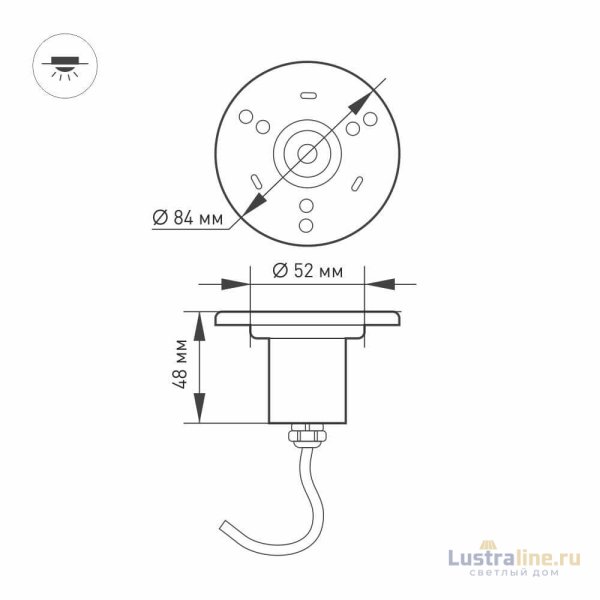 Светильник для фонтанов Arlight KT-AQUA-COLOR-R85-9W RGB 024939 Светильник для фонтанов Arlight KT-AQUA-COLOR-R85-9W RGB 024939