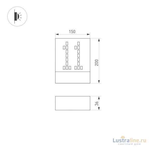 Уличный настенный светодиодный светильник Arlight LGD-Sign-Wall-S150x200-3W Warm3000 031060