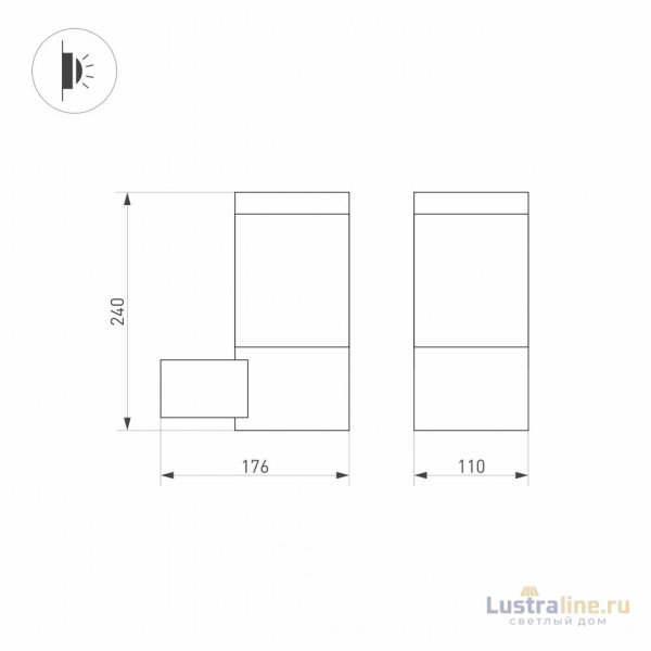 Уличный настенный светодиодный светильник Arlight LGD-Stem-Wall-10W Warm3000 029985