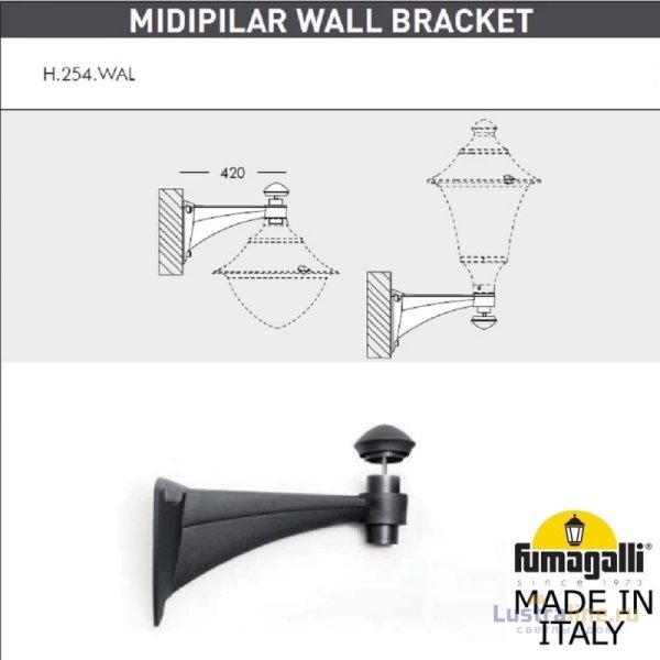 Уличный настенный светильник Fumagalli F50.254.000.AXE27