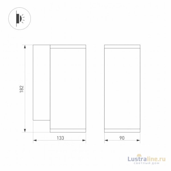 Уличный настенный светодиодный светильник Arlight LGD-Forma-Wall-R90-12W Warm3000 029976 Уличный настенный светодиодный светильник Arlight LGD-Forma-Wall-R90-12W Warm3000 029976
