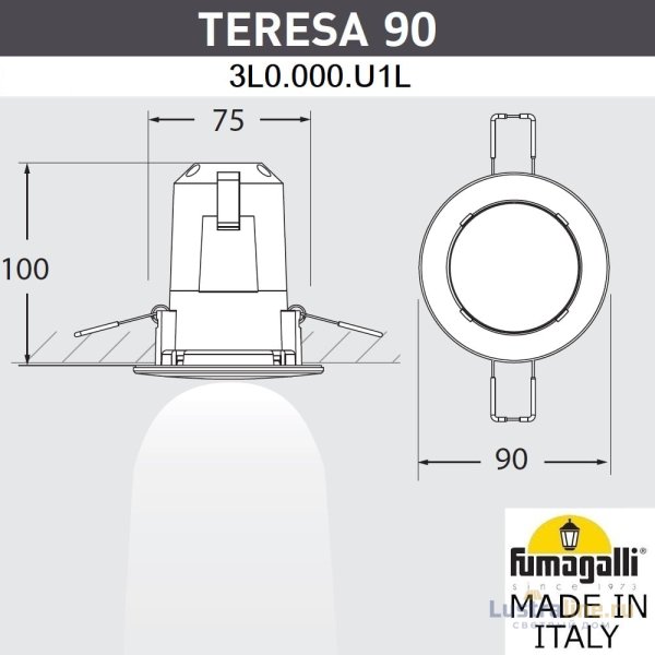 Уличный встраиваемый светильник Fumagalli Teresa 3L0.000.000.LYU1L Уличный встраиваемый светильник Fumagalli Teresa 3L0.000.000.LYU1L