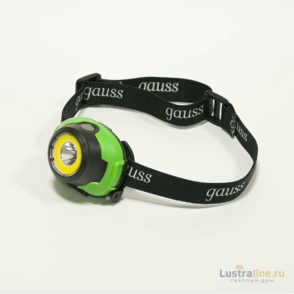 Налобный светодиодный фонарь Gauss от батареек 65х54 230 лм GF303 Налобный светодиодный фонарь Gauss от батареек 65х54 230 лм GF303