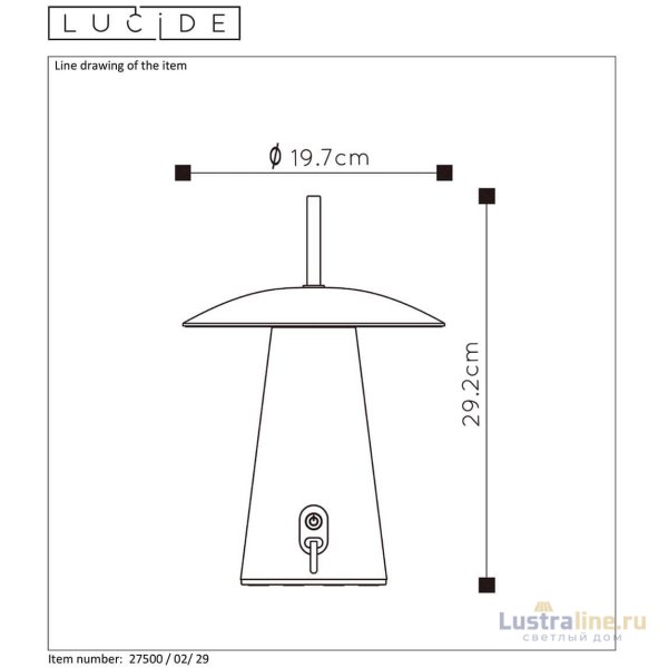 Переносной светодиодный фонарь Lucide LA DONNA 27500/02/29