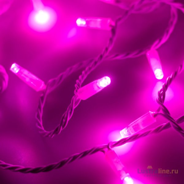 Светодиодная гирлянда Arlight ARD-String-Classic-10000-White-100LED-Flash PINK 025822