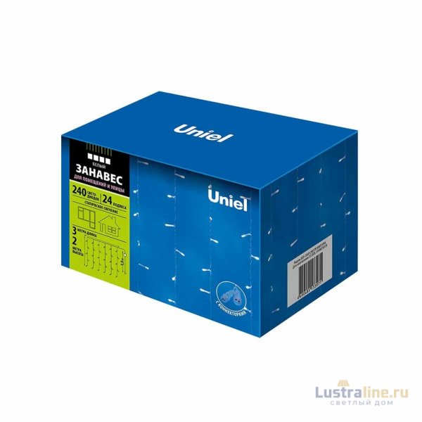 Уличная светодиодная гирлянда (UL-00007213) Uniel занавес 220V белый ULD-C3020-240/STK White IP44 Уличная светодиодная гирлянда (UL-00007213) Uniel занавес 220V белый ULD-C3020-240/STK White IP44