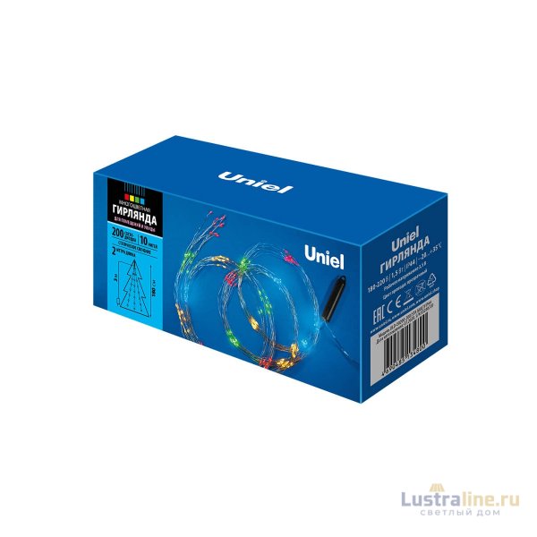 Уличная светодиодная гирлянда (UL-00007284) Uniel Лучи росы 220V разноцветный ULD-E0200-200/STA Multi IP44