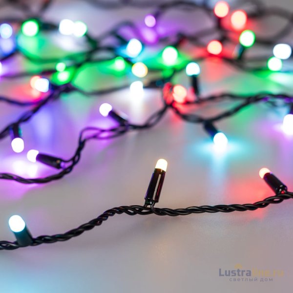 Светодиодная гирлянда Arlight ARD-String-Classic-10000-Black-100LED-Milk-Sync RGB 028214