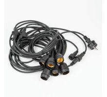 Гирлянда для освещения теплиц Uniel UDL-K230 6/E27/5M IP54 BLACK BELT-LIGHT GREENHOUSE UL-00010925
