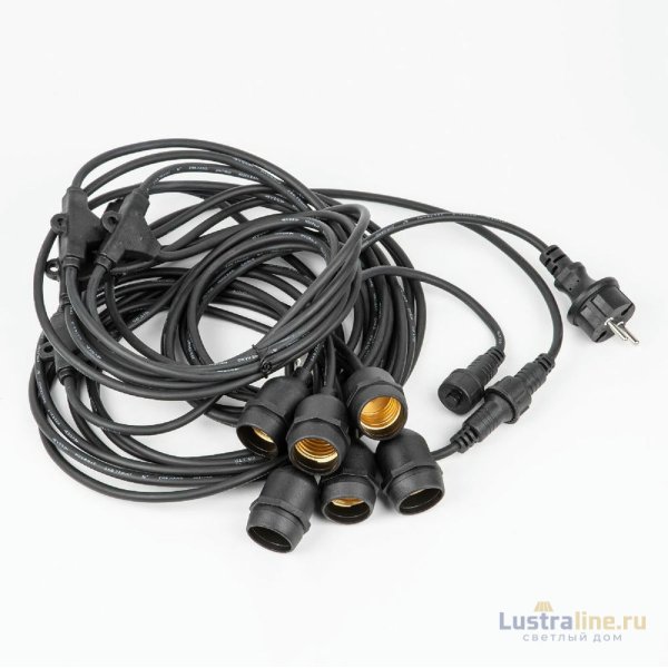 Гирлянда для освещения теплиц Uniel UDL-K230 6/E27/5M IP54 BLACK BELT-LIGHT GREENHOUSE UL-00010925