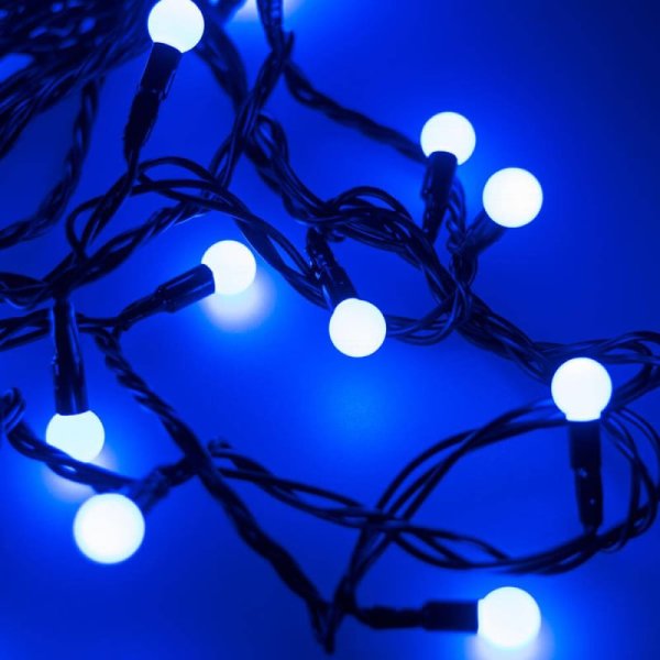Светодиодная гирлянда Arlight ARD-Ball-Classic-D13-5000-Black-50LED Blue 025564