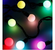 Светодиодная гирлянда Arlight ARD-Ball-Classic-D23-10000-Black-80LED RGB 025619