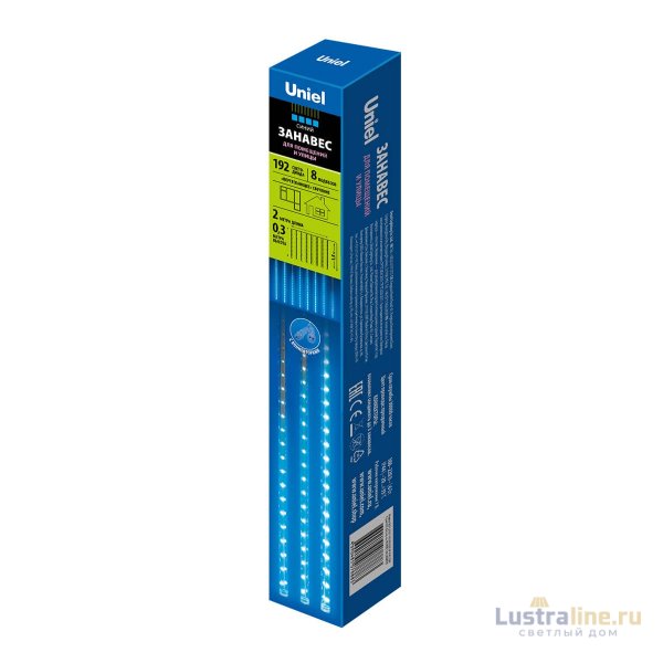 Уличная светодиодная гирлянда (11120) Uniel занавес 220V синий ULD-E2403-144/DTK BLUE IP44 METEOR