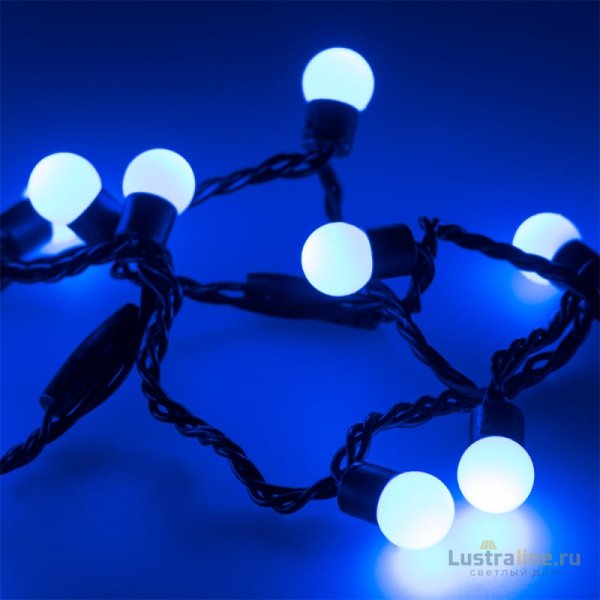 Светодиодная гирлянда Arlight ARD-Ball-Classic-D17.5-20000-Black-200LED Blue 025589
