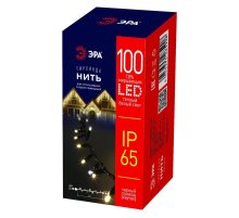 Уличная светодиодная гирлянда ЭРА нить 220V мерцающий теплый белый свет ERAPS-NK10 Б0051888