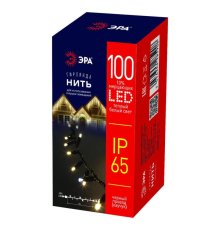 Уличная светодиодная гирлянда ЭРА нить 220V мерцающий теплый белый свет ERAPS-NK10 Б0051888
