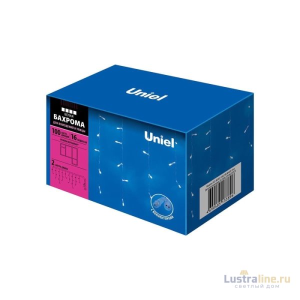 Уличная светодиодная гирлянда (UL-00007209) Uniel бахрома 220V белый ULD-B2007-100/TTK White IP44 Уличная светодиодная гирлянда (UL-00007209) Uniel бахрома 220V белый ULD-B2007-100/TTK White IP44