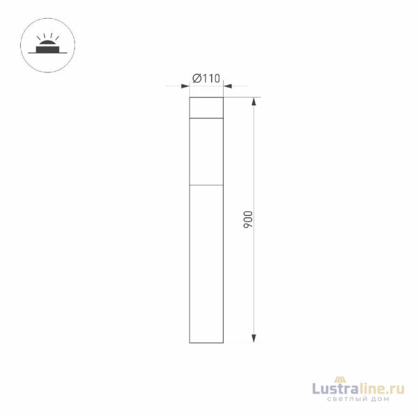 Ландшафтный светильник Arlight LGD-STEM-BOLL-H900-10W Warm2700 052702 Ландшафтный светильник Arlight LGD-STEM-BOLL-H900-10W Warm2700 052702