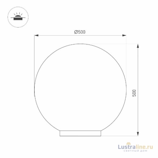Ландшафтный светильник Arlight KT-GLOBE-R500-15W Warm3000 051030 Ландшафтный светильник Arlight KT-GLOBE-R500-15W Warm3000 051030