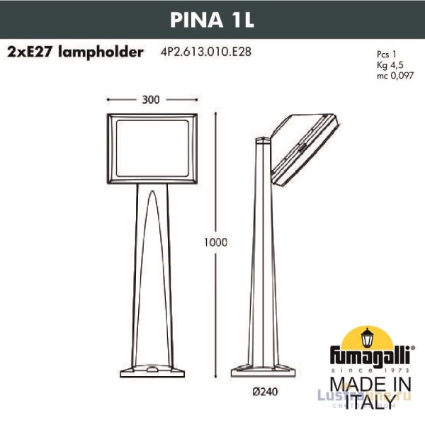 Ландшафтный светильник Fumagalli Guizeppe 4P2.613.010.LYF1R