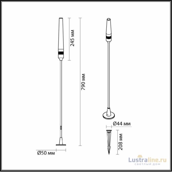 Ландшафтный светильник Odeon Light Canna 7020/4GL Ландшафтный светильник Odeon Light Canna 7020/4GL