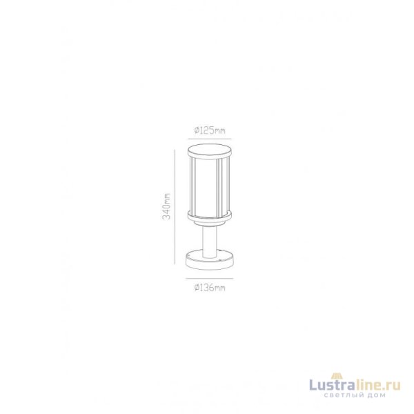 Садовый светильник ARTE Lamp A1036FN-1BK