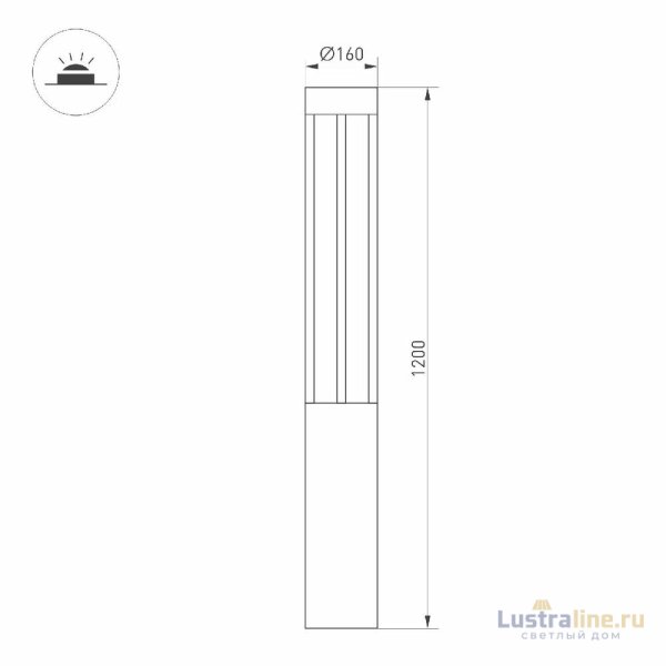 Ландшафтный светильник Arlight LGD-CASTELLO-BOLL-H1200-20W Warm3500-MIX 047686 Ландшафтный светильник Arlight LGD-CASTELLO-BOLL-H1200-20W Warm3500-MIX 047686