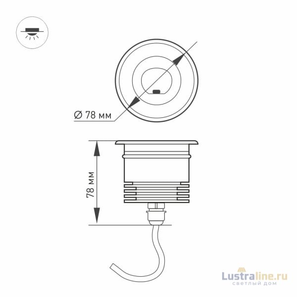 Ландшафтный светодиодный светильник Arlight LTD-Ground-Tilt-R80-9W Day4000 032213 Ландшафтный светодиодный светильник Arlight LTD-Ground-Tilt-R80-9W Day4000 032213