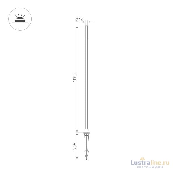 Ландшафтный светильник Arlight KT-Canna-L1000-1W Warm3000 034163 Ландшафтный светильник Arlight KT-Canna-L1000-1W Warm3000 034163