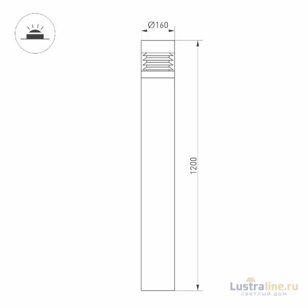 Ландшафтный светильник Arlight LGD-FRESNEL-BOLL-H1200-20W Warm3500-MIX 047688 Ландшафтный светильник Arlight LGD-FRESNEL-BOLL-H1200-20W Warm3500-MIX 047688