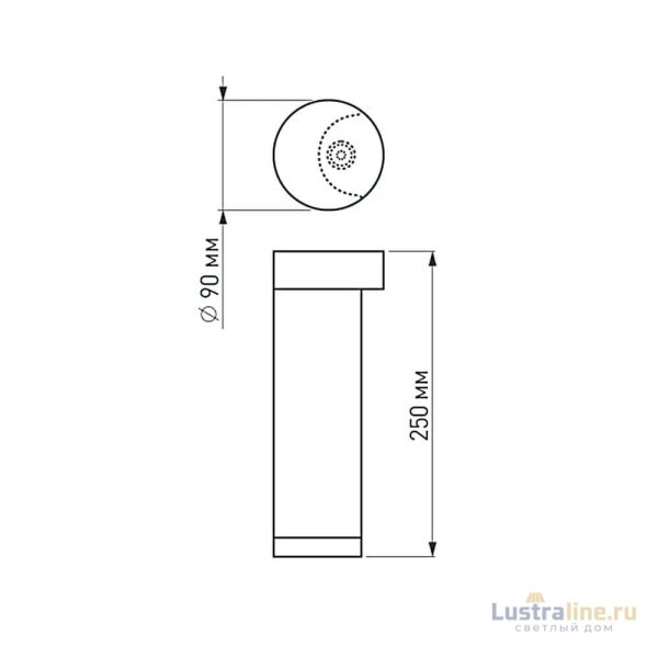 Уличный светильник Arlight LGD-Path-Round90-H250B-7W Warm White 020347