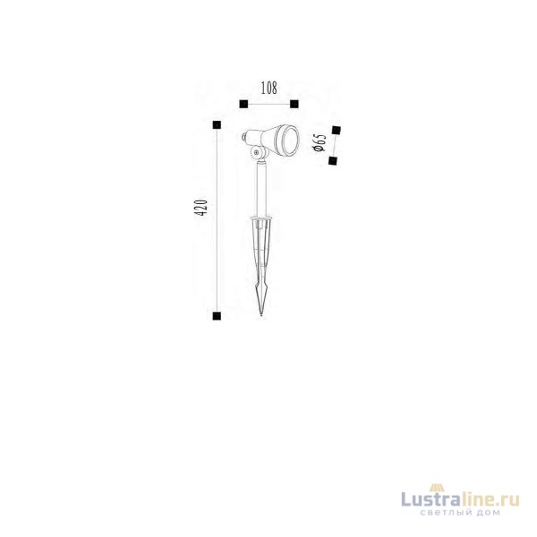 Ландшафтный светодиодный светильник Lucide Spike 27882/05/30