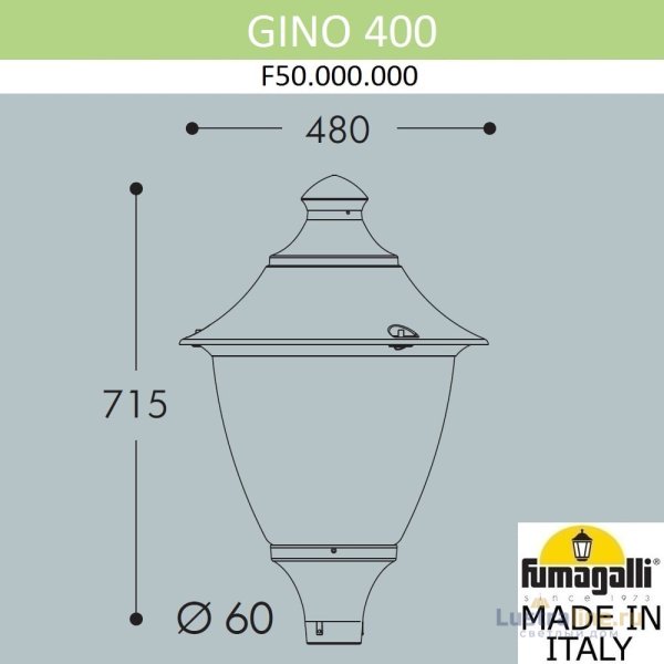 Уличный светильник Fumagalli Gino F50.000.000.AXE27 Уличный светильник Fumagalli Gino F50.000.000.AXE27