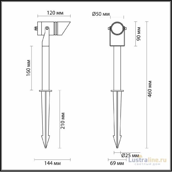 Грунтовый светильник Odeon Light Nature Stima 6648/6GL3