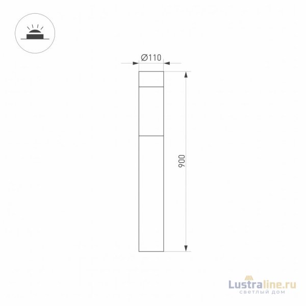 Уличный светодиодный светильник Arlight LGD-Stem-Boll-H900-10W Warm3000 029986 Уличный светодиодный светильник Arlight LGD-Stem-Boll-H900-10W Warm3000 029986