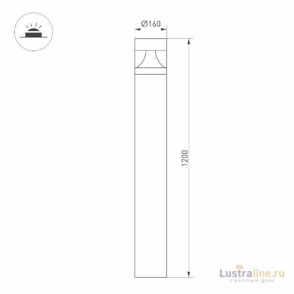 Ландшафтный светильник Arlight LGD-LANDMARK-BOLL-H1200-20W Warm3500-MIX 047692 Ландшафтный светильник Arlight LGD-LANDMARK-BOLL-H1200-20W Warm3500-MIX 047692
