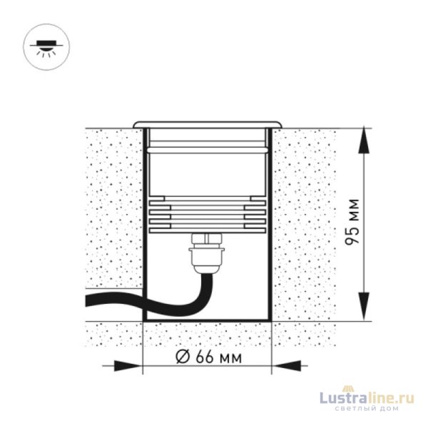 Ландшафтный светодиодный светильник Arlight LTD-Ground-Tilt-R80-9W Day4000 032213 Ландшафтный светодиодный светильник Arlight LTD-Ground-Tilt-R80-9W Day4000 032213