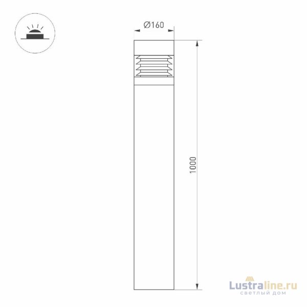 Ландшафтный светильник Arlight LGD-FRESNEL-BOLL-H1000-20W Warm3500-MIX 047687 Ландшафтный светильник Arlight LGD-FRESNEL-BOLL-H1000-20W Warm3500-MIX 047687