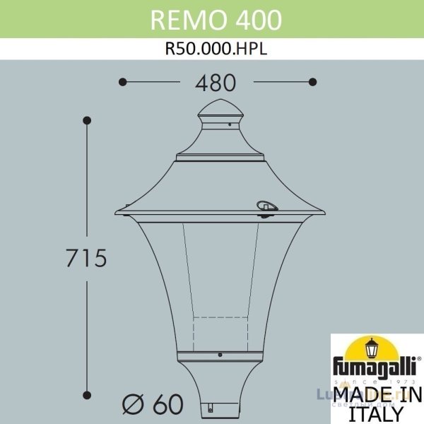 Уличный светильник Fumagalli Remo R50.000.000.LXH27