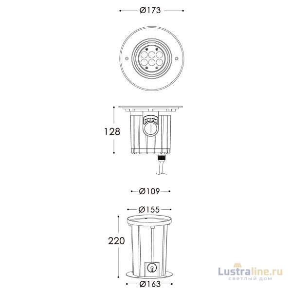 Грунтовый светильник Deko-Light Soft Flex 730267
