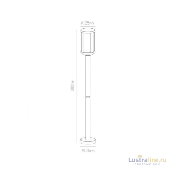Садовый светильник ARTE Lamp A1036PA-1BK