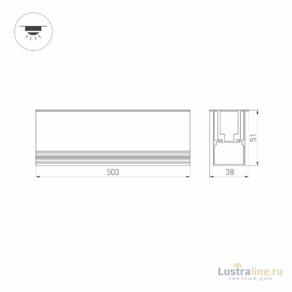 Грунтовый линейный светильник Arlight ART-LUMILINE-3351-500-12W Warm3000 024946(1) Грунтовый линейный светильник Arlight ART-LUMILINE-3351-500-12W Warm3000 024946(1)
