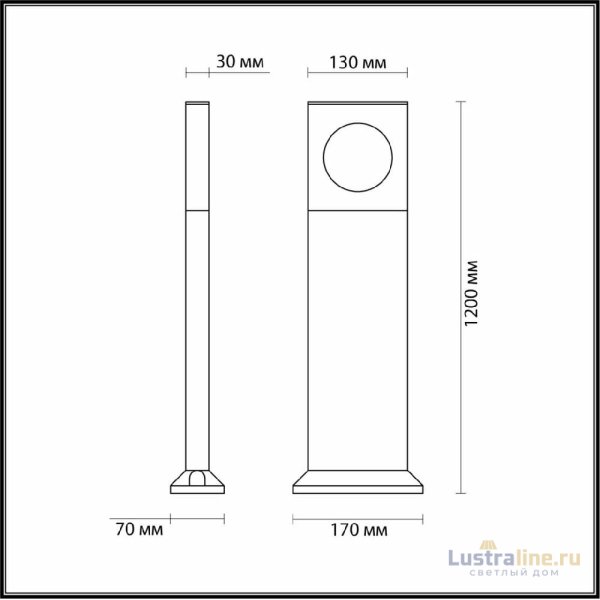 Ландшафтный светильник Odeon Light Como 6653/10GA Ландшафтный светильник Odeon Light Como 6653/10GA